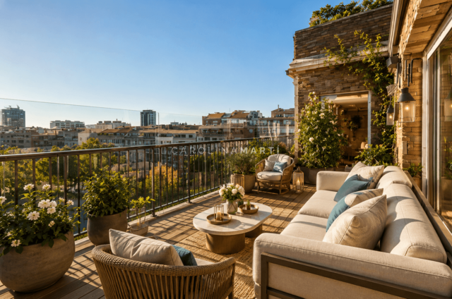 Ático dúplex de lujo con terrazas y vistas al Turó Park